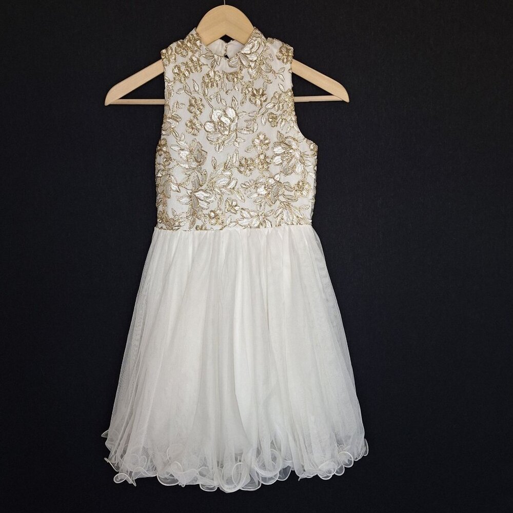 💙 Speechless Kids Girls Formal Embroidered Full Skirt Dress Size 10 Preppy Prin